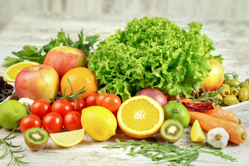 Your health depends on proper nutrition fresh organic fruits and vegetables