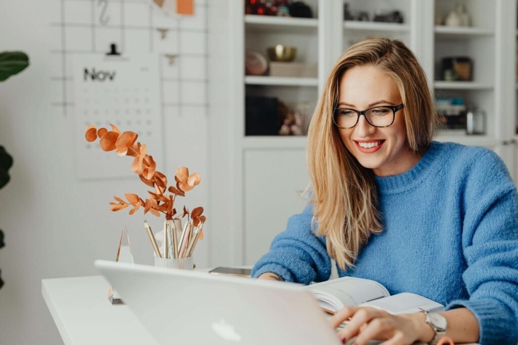 Student accessing online herbal medicine degree